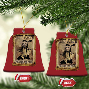 Chief Joseph Christmas Ornament Wallowa Nez Perce Native American Leader History TS10 Bell Flake Red Print Your Wear