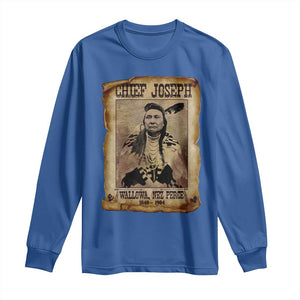 Chief Joseph Long Sleeve Shirt Wallowa Nez Perce Native American Leader History TS10 Royal Blue Print Your Wear