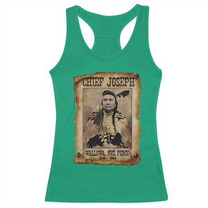 Chief Joseph Racerback Tank Top Wallowa Nez Perce Native American Leader History TS10 Irish Green Print Your Wear