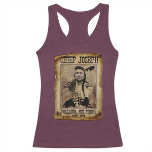 Chief Joseph Racerback Tank Top Wallowa Nez Perce Native American Leader History TS10 Maroon Print Your Wear