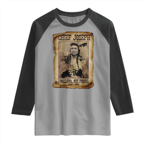 Chief Joseph Raglan Shirt Wallowa Nez Perce Native American Leader History TS10 Sport Gray Black Print Your Wear