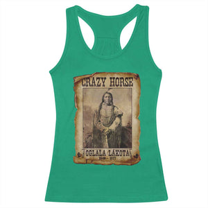 Crazy Horse Racerback Tank Top Legendary Oglala Sioux Lakota Leader Native American Indian TS10 Irish Green Print Your Wear