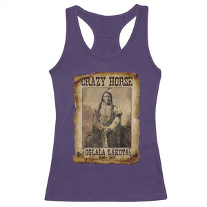 Crazy Horse Racerback Tank Top Legendary Oglala Sioux Lakota Leader Native American Indian TS10 Purple Print Your Wear
