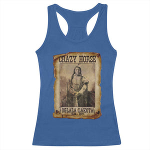 Crazy Horse Racerback Tank Top Legendary Oglala Sioux Lakota Leader Native American Indian TS10 Royal Blue Print Your Wear