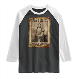 Crazy Horse Raglan Shirt Legendary Oglala Sioux Lakota Leader Native American Indian TS10 Black White Print Your Wear