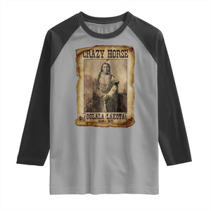 Crazy Horse Raglan Shirt Legendary Oglala Sioux Lakota Leader Native American Indian TS10 Sport Gray Black Print Your Wear