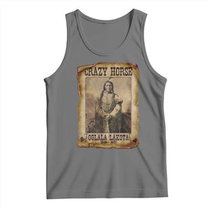 Crazy Horse Tank Top Legendary Oglala Sioux Lakota Leader Native American Indian TS10 Black Heather Print Your Wear
