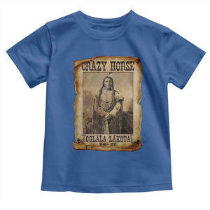 Crazy Horse Toddler T Shirt Legendary Oglala Sioux Lakota Leader Native American Indian TS10 Royal Blue Print Your Wear