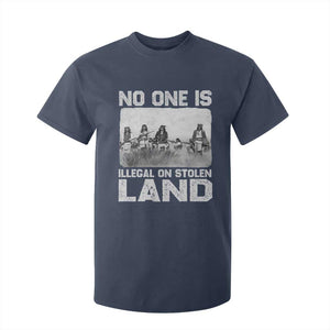 No One Is Illegal On Stolen Land T Shirt For Kid Native Tribe Indigenous People TS10 Navy Print Your Wear