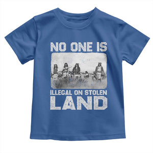 No One Is Illegal On Stolen Land Toddler T Shirt Native Tribe Indigenous People TS10 Royal Blue Print Your Wear