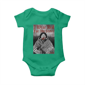 Stop MMIW Baby Onesie I Wear Red For My Sister Native American TS10 Irish Green Print Your Wear