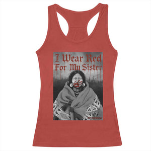 Stop MMIW Racerback Tank Top I Wear Red For My Sister Native American TS10 Red Print Your Wear