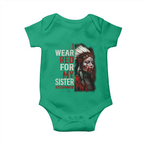 MMIW Baby Onesie I Wear Red For My Sister Native American Stop MMIW TS10 Irish Green Print Your Wear