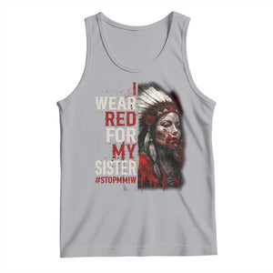 MMIW Tank Top I Wear Red For My Sister Native American Stop MMIW TS10 Athletic Heather Print Your Wear