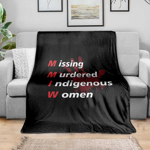 MMIW Throw Blanket Missing Murdered Indigenous Women Red Hand TS10 Print Your Wear
