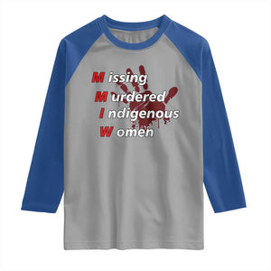 MMIW Raglan Shirt Missing Murdered Indigenous Women Red Hand TS10 Sport Gray Royal Print Your Wear