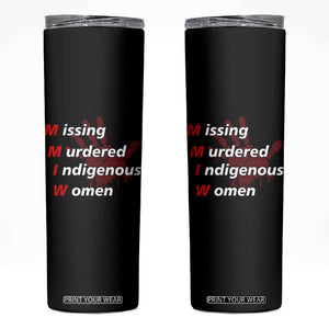 MMIW Skinny Tumbler Missing Murdered Indigenous Women Red Hand TS10 Black Print Your Wear