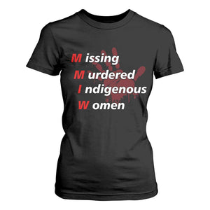 MMIW T Shirt For Women Missing Murdered Indigenous Women Red Hand TS10 Black Print Your Wear