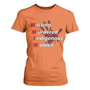MMIW T Shirt For Women Missing Murdered Indigenous Women Red Hand TS10 Orange Print Your Wear
