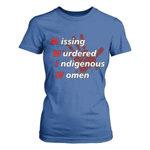 MMIW T Shirt For Women Missing Murdered Indigenous Women Red Hand TS10 Royal Blue Print Your Wear