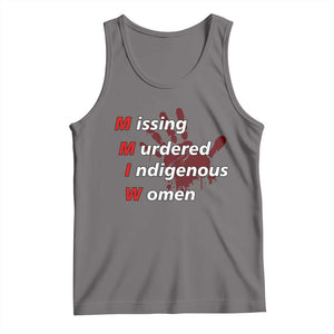 MMIW Tank Top Missing Murdered Indigenous Women Red Hand TS10 Deep Heather Print Your Wear
