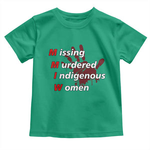 MMIW Toddler T Shirt Missing Murdered Indigenous Women Red Hand TS10 Irish Green Print Your Wear