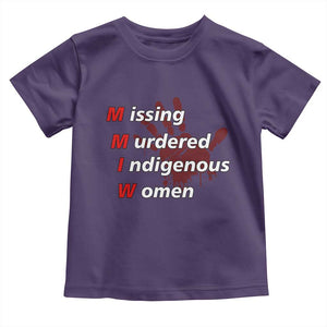 MMIW Toddler T Shirt Missing Murdered Indigenous Women Red Hand TS10 Purple Print Your Wear