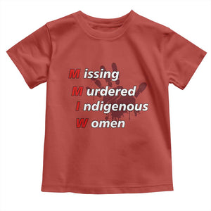 MMIW Toddler T Shirt Missing Murdered Indigenous Women Red Hand TS10 Red Print Your Wear
