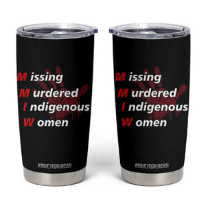 MMIW Tumbler Cup Missing Murdered Indigenous Women Red Hand TS10 Black Print Your Wear