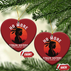 MMIW No More Stolen Sisters Christmas Ornament American Native Indigenous Woman TS10 Heart Red Print Your Wear