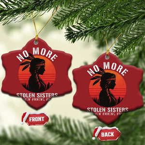 MMIW No More Stolen Sisters Christmas Ornament American Native Indigenous Woman TS10 Snow Flake Red Print Your Wear