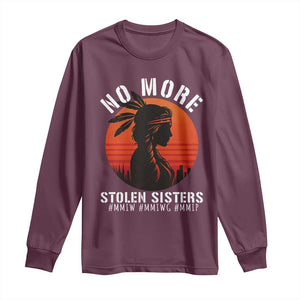 MMIW No More Stolen Sisters Long Sleeve Shirt American Native Indigenous Woman TS10 Maroon Print Your Wear
