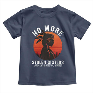 MMIW No More Stolen Sisters Toddler T Shirt American Native Indigenous Woman TS10 Navy Print Your Wear