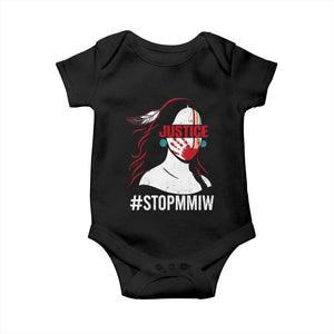 MMIW Awareness Baby Onesie Justice For Indigenous Woman Stop Stolen Sisters TS10 Black Print Your Wear