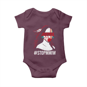 MMIW Awareness Baby Onesie Justice For Indigenous Woman Stop Stolen Sisters TS10 Maroon Print Your Wear