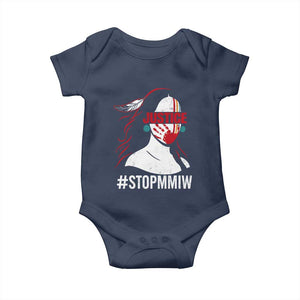 MMIW Awareness Baby Onesie Justice For Indigenous Woman Stop Stolen Sisters TS10 Navy Print Your Wear
