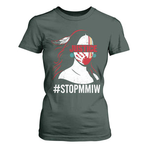 MMIW Awareness T Shirt For Women Justice For Indigenous Woman Stop Stolen Sisters TS10 Dark Forest Green Print Your Wear