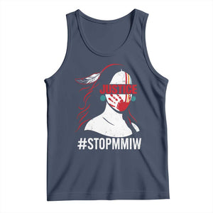 MMIW Awareness Tank Top Justice For Indigenous Woman Stop Stolen Sisters TS10 Navy Print Your Wear