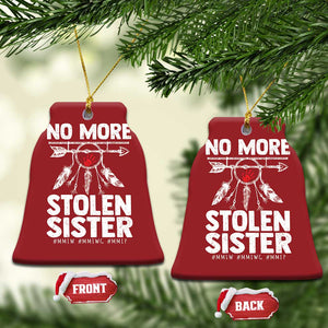 MMIW Christmas Ornament No More Stolen Sisters Indigenous Woman TS10 Bell Flake Red Print Your Wear