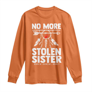 MMIW Long Sleeve Shirt No More Stolen Sisters Indigenous Woman TS10 Orange Print Your Wear