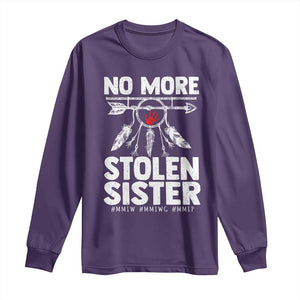 MMIW Long Sleeve Shirt No More Stolen Sisters Indigenous Woman TS10 Purple Print Your Wear