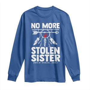 MMIW Long Sleeve Shirt No More Stolen Sisters Indigenous Woman TS10 Royal Blue Print Your Wear