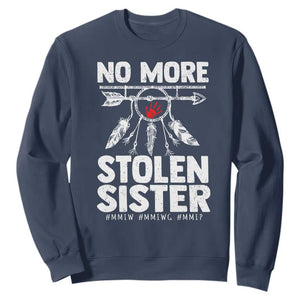 MMIW Sweatshirt No More Stolen Sisters Indigenous Woman TS10 Navy Print Your Wear