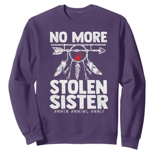 MMIW Sweatshirt No More Stolen Sisters Indigenous Woman TS10 Purple Print Your Wear