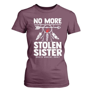 MMIW T Shirt For Women No More Stolen Sisters Indigenous Woman TS10 Maroon Print Your Wear