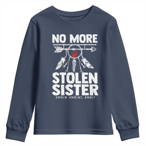 MMIW Youth Sweatshirt No More Stolen Sisters Indigenous Woman TS10 Navy Print Your Wear