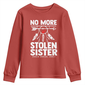 MMIW Youth Sweatshirt No More Stolen Sisters Indigenous Woman TS10 Red Print Your Wear