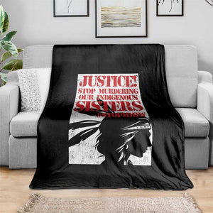 MMIW Awareness Throw Blanket Justice Stop Murdering Our Indigenous Sisters TS10 Print Your Wear