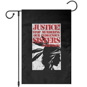 MMIW Awareness Garden Flag Justice Stop Murdering Our Indigenous Sisters TS10 Black Print Your Wear