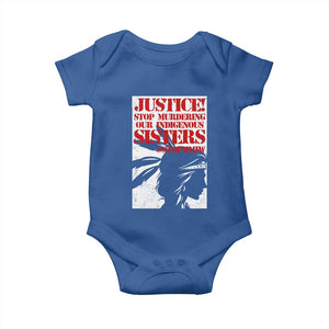 MMIW Awareness Baby Onesie Justice Stop Murdering Our Indigenous Sisters TS10 Royal Blue Print Your Wear
